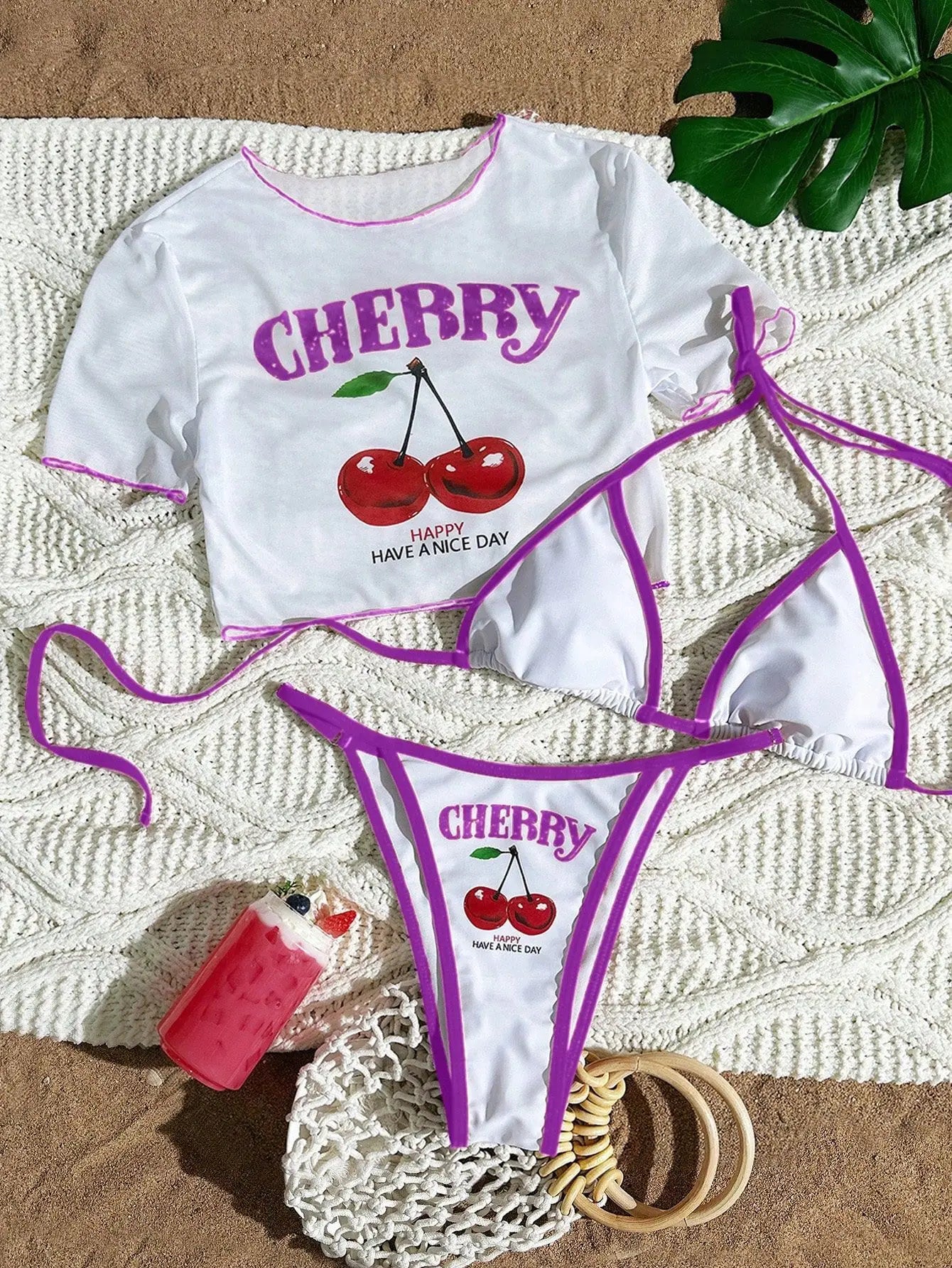 Sexy 3‑Piece Brazilian Bikini Set