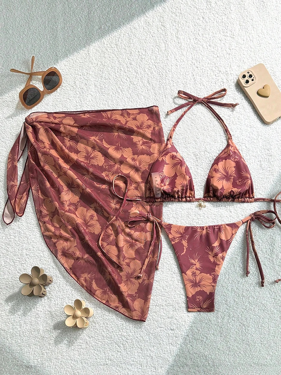 Trendy Two‑Piece Thong Swimsuit