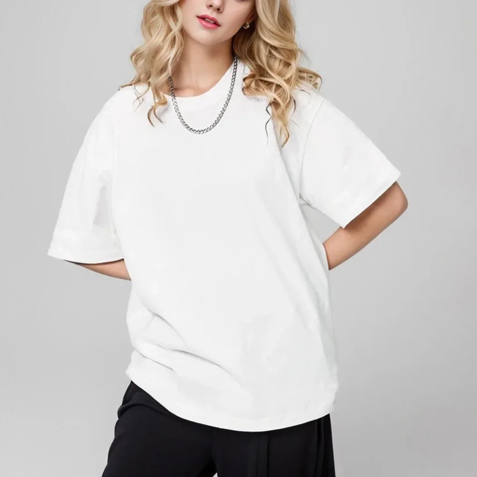 100% Cotton Men’s T‑Shirt | High‑End Breathable Summer Casual Round Neck Tee