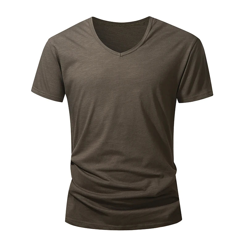 Men’s 100% Cotton T‑Shirt – Soft High‑Quality Summer Short‑Sleeve Tee (Black/White Casual Top)