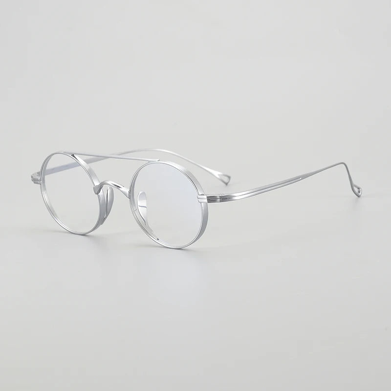 Vintage Pure Titanium Eyeglasses Frame Men Retro Round Pilot Glasses Frame Women Japan Luxury Brand Designer Small Face Eyewear