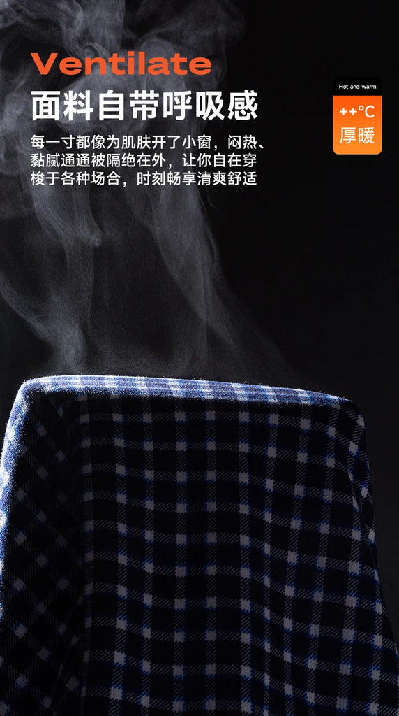 Men's double-sided fleece long-sleeved shirt 7XL8XL with fleece for warmth, thickening and cold resistance, casual winter