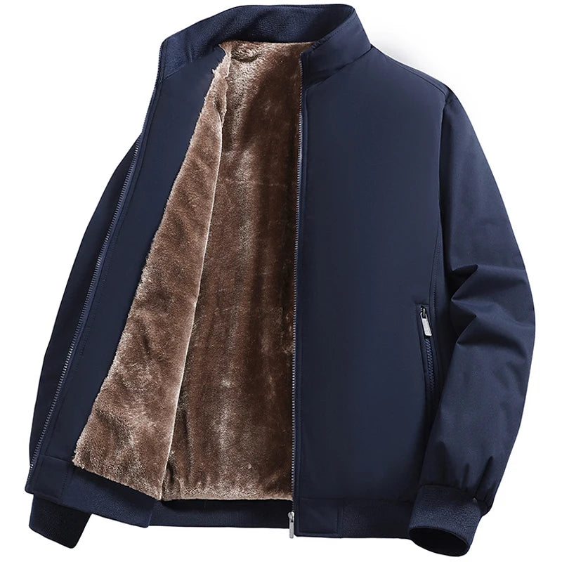 Men's Jacket Stand Collar mens Coat Winter New down jacket fleece Warm Jackets men business leisure coat baseball coats 9985