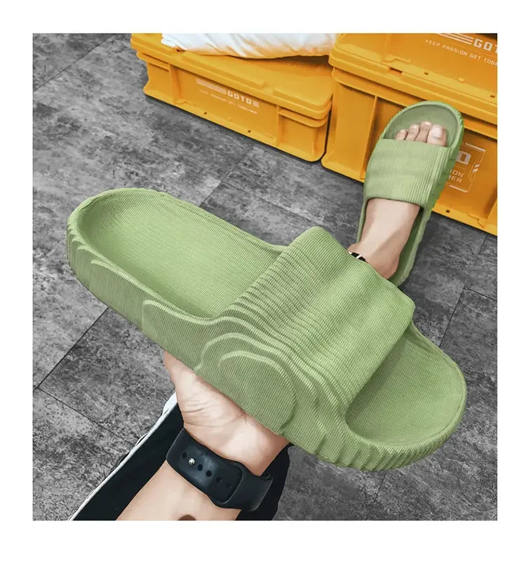 Unisex Summer EVA Platform Slippers — Soft‑Sole Open‑Toe Beach Slides for Women & Men (Sizes 29–46)