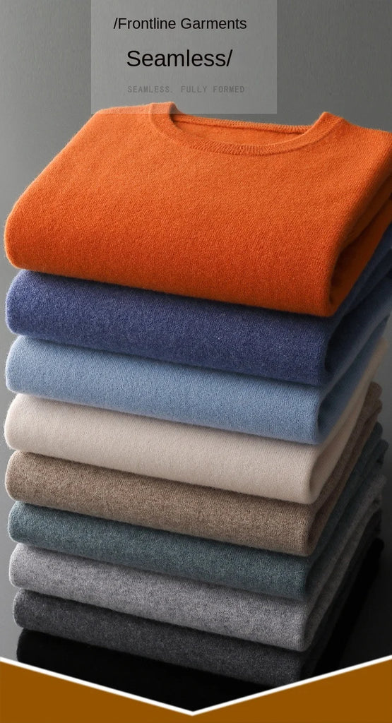 Men’s Cashmere O‑Neck Sweater