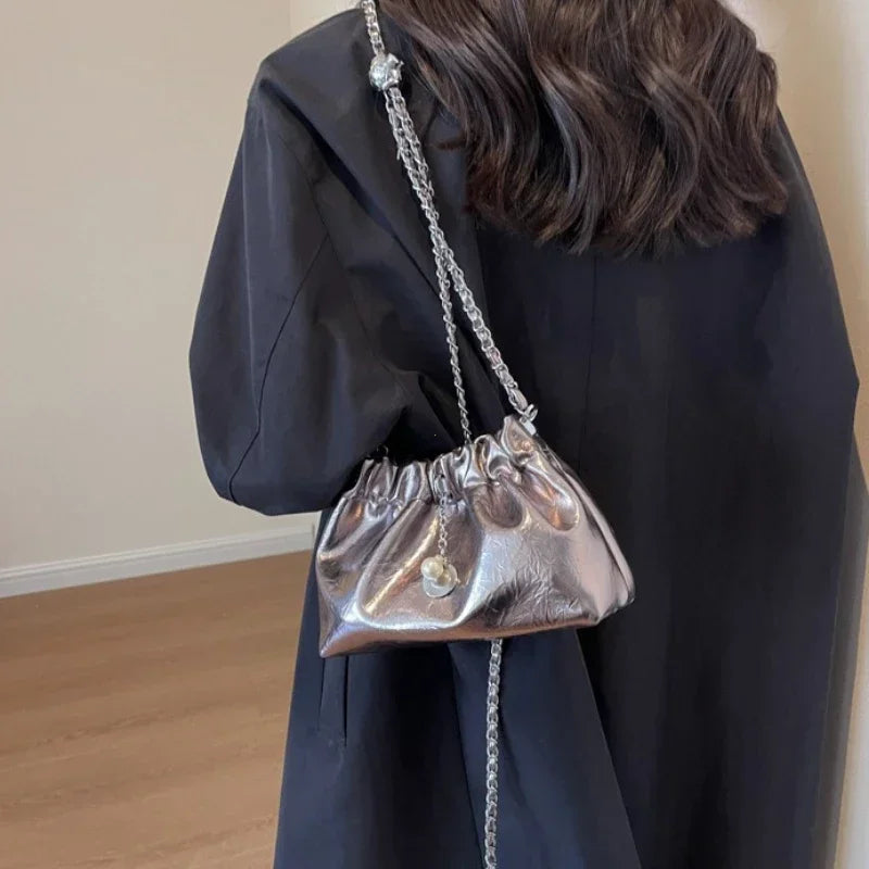 Y2K Millennium Bag Women 2024 New High Sense Shoulder Bags Summer Chain Bag Fashion Bucket Bag Messenger Bags Purses Handbags
