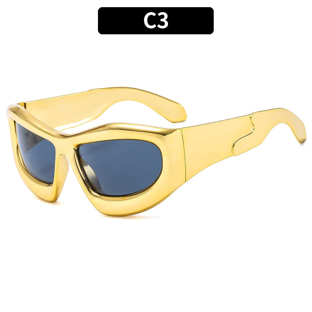 New Women's Fashion Y2K Sunglasses Men and Women Trendy Hip-Hop Sun Glasses Outdoor Sports Cycling Eyewear UV400 Gafas De Sol
