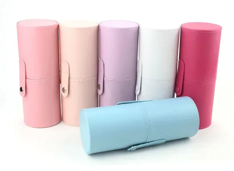 Makeup Brushes Holder Bag Portable Travel PU Marbling Empty Container Storage Cosmetics Brush Pen Brushes Organizer Makeup Tools
