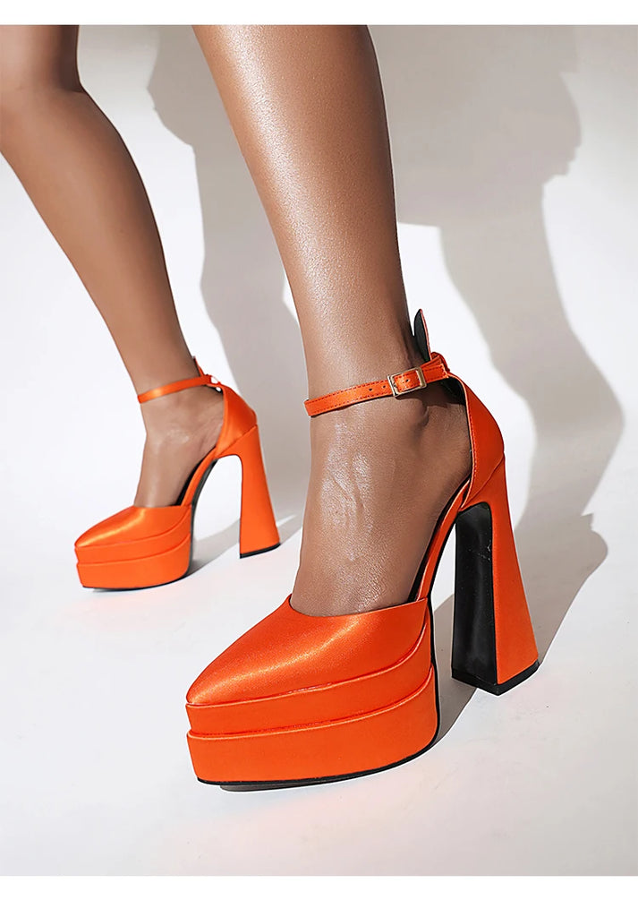 Women’s Ultra‑High Chunky Heel Catwalk Sandals