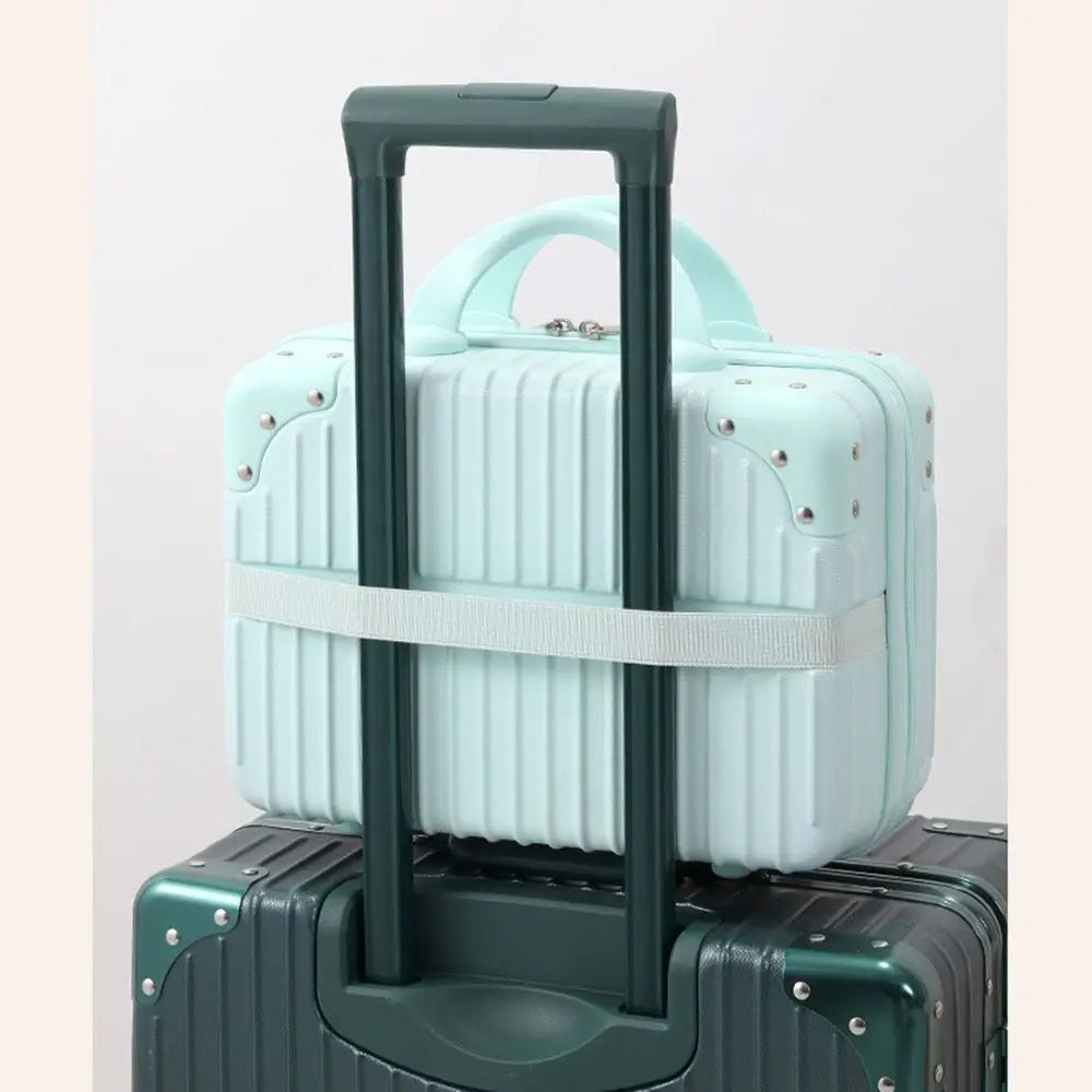 Mini Travel Cosmetic Suitcase – Durable Makeup Organizer Box with Lock