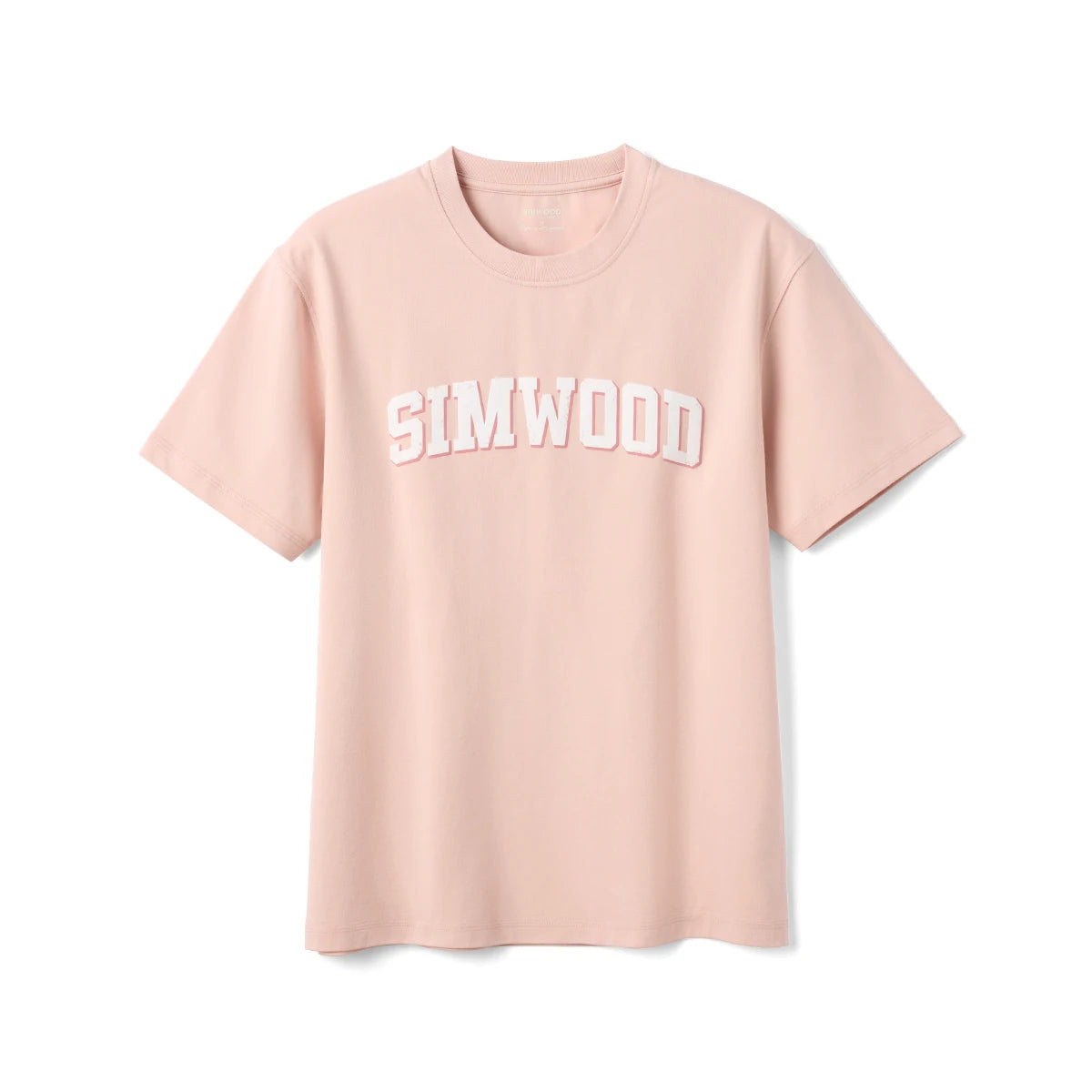 SIMWOOD 2026 Summer New 230gsm Sorona Fabric Letter Print T-shirt Men Breathable High Quality Oversize Tops
