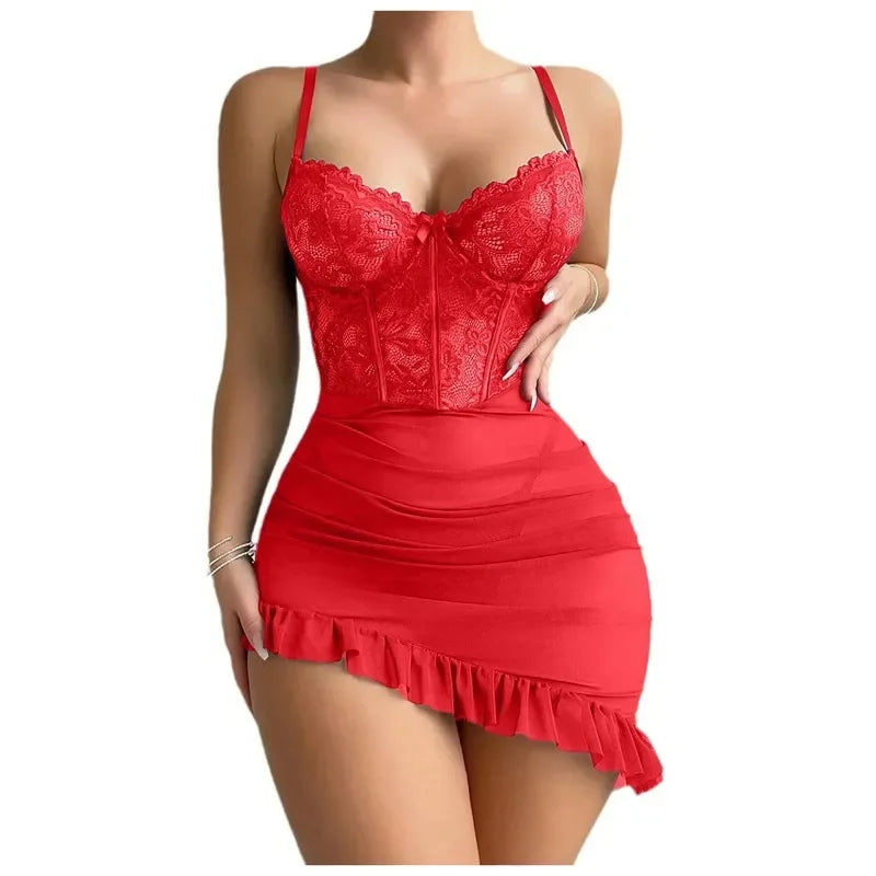 Transparent Lace Underwire Lingerie Set
