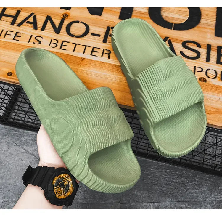 Unisex Summer EVA Platform Slippers — Soft‑Sole Open‑Toe Beach Slides for Women & Men (Sizes 29–46)