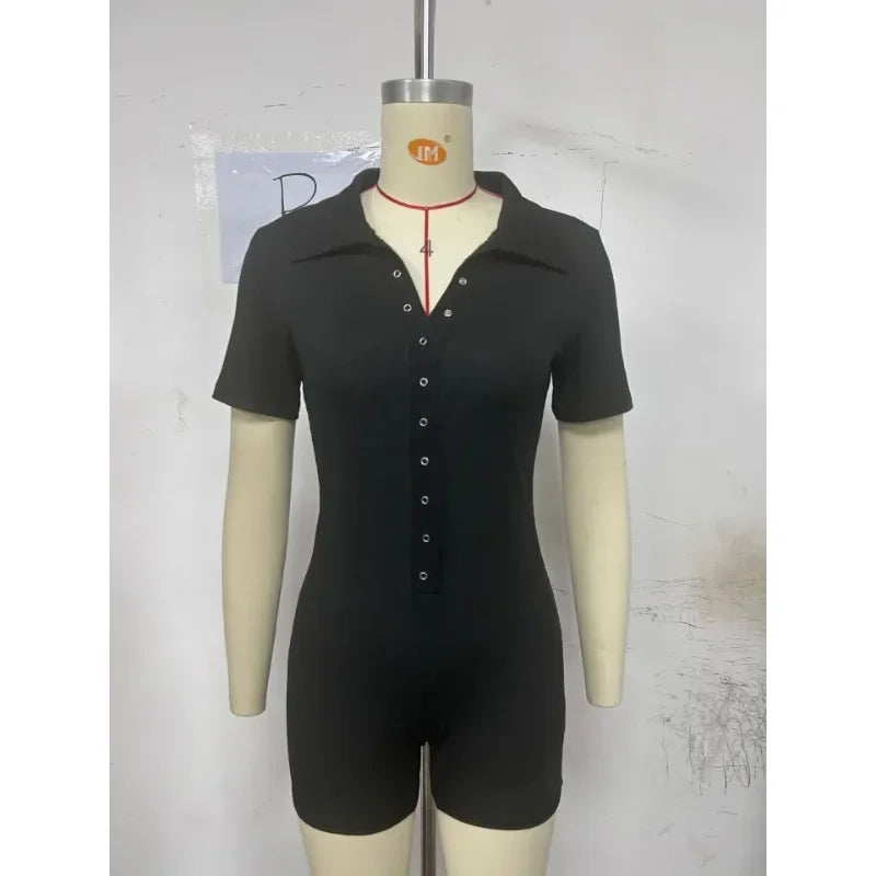 Sports Jumpsuit Solid Color Sheath Women's Yoga Jumpsuit Ribbed V-Neck Stretch Waist Bodycon Playsuits Rompers High Waist