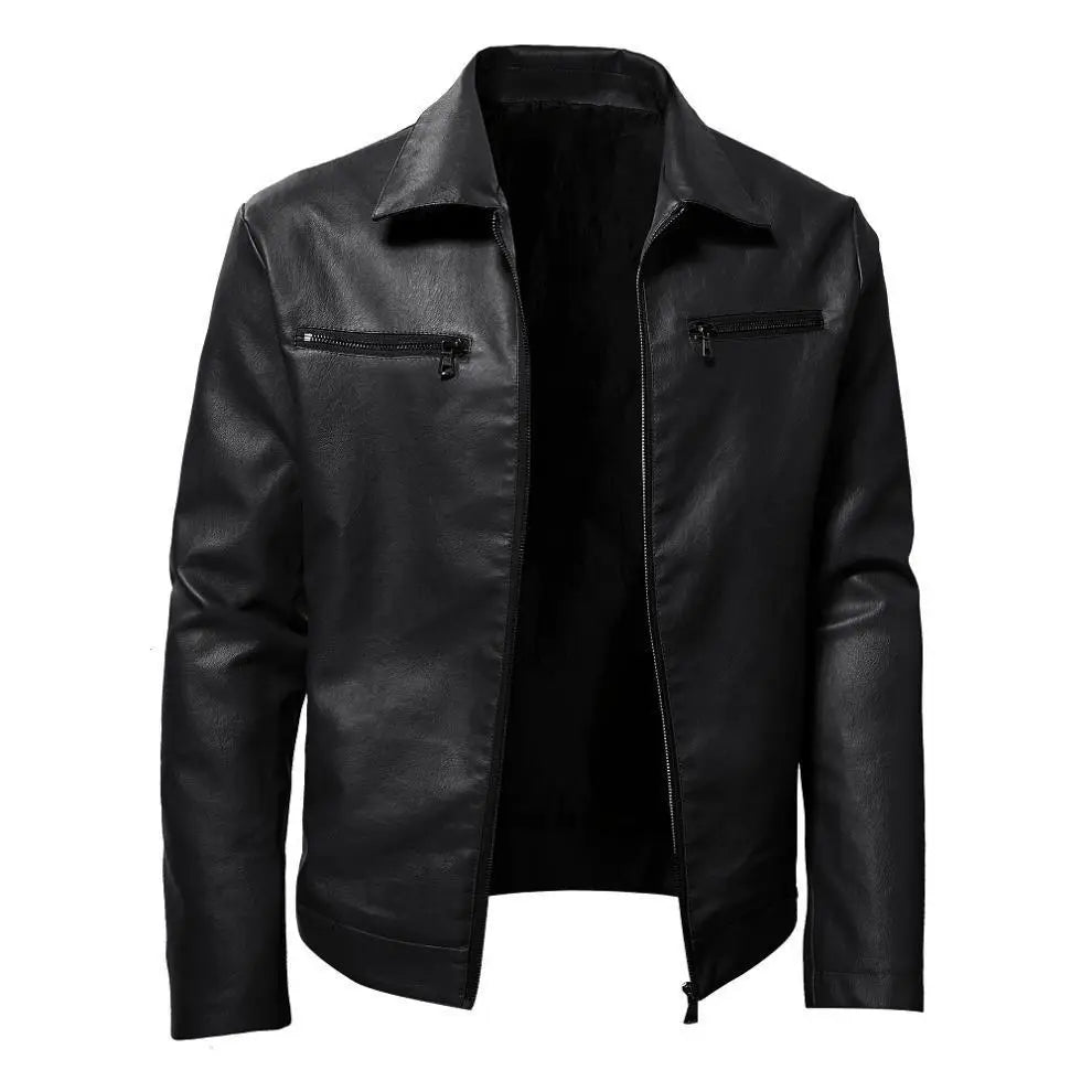 Slim PU Leather Rider Jacket