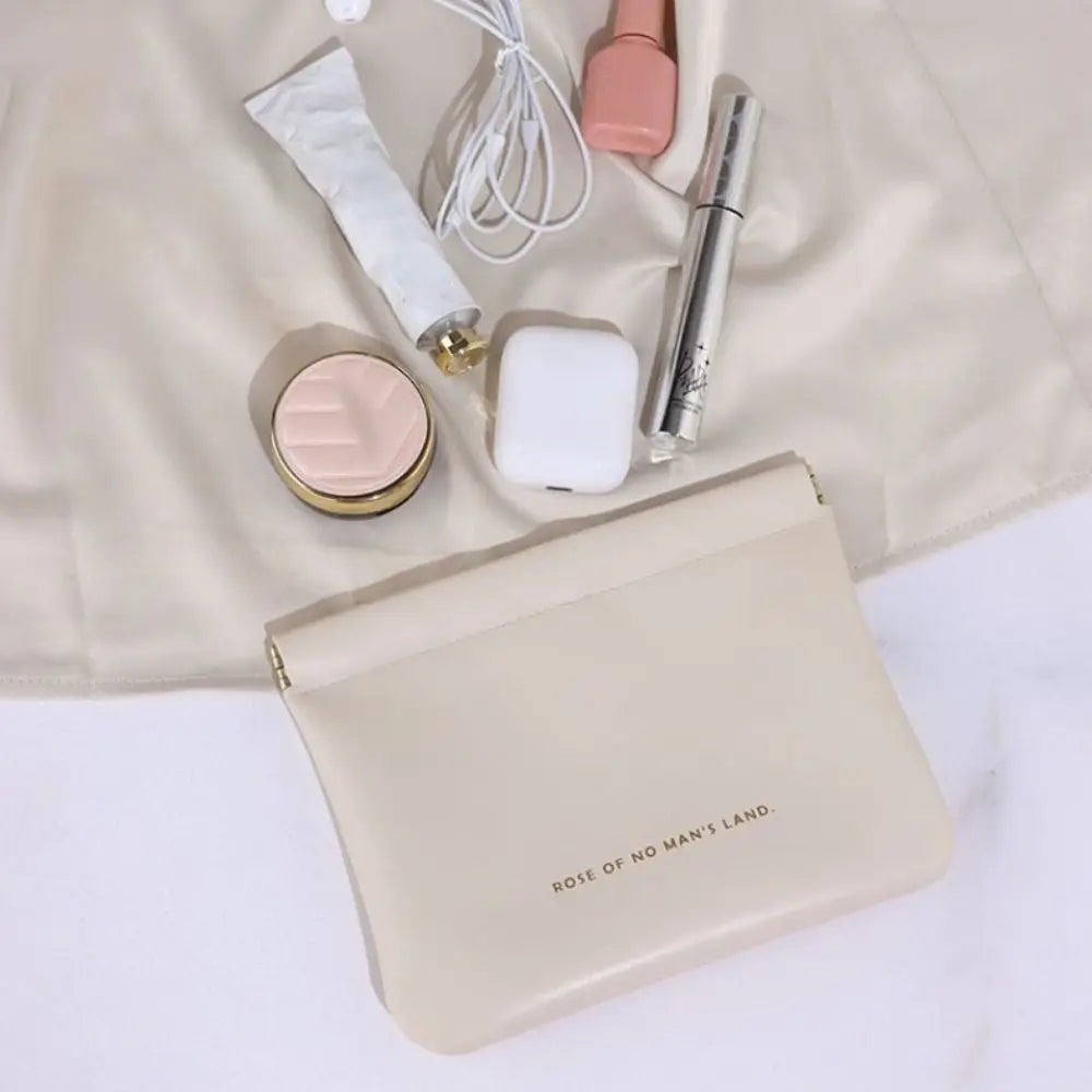 Fashion Simple Lipstick Makeup Bag – Portable Mini PU Cosmetic Organizer & Travel Storage Pouch