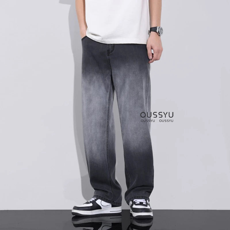Gradient Grey Lyocell Jeans