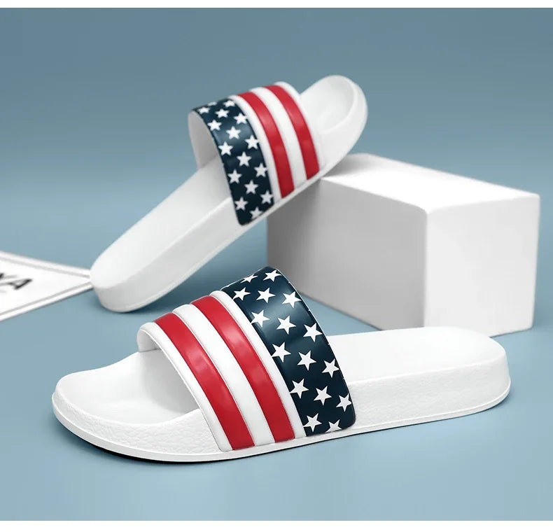 Plus Size Men’s EVA Thick Platform Slippers — Soft Indoor Home Slides & Outdoor Beach Sandals