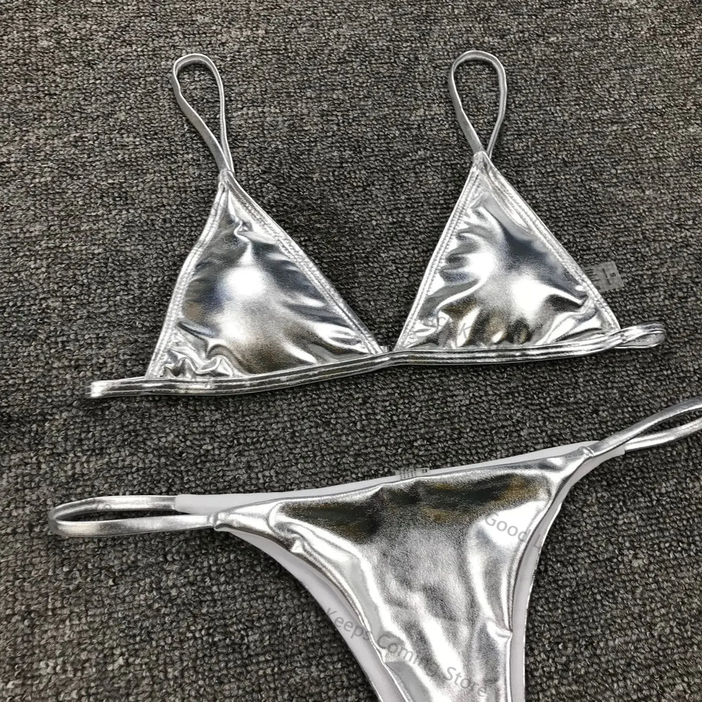 Women’s Sexy Sequin Brazilian Bikini Set