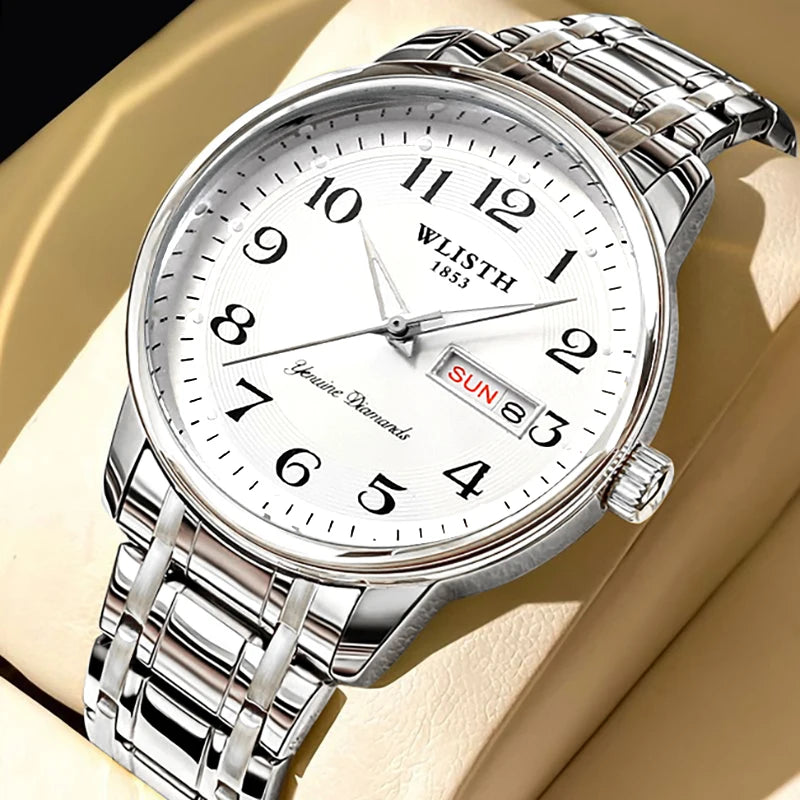 Quartz Watch Digital Elderly Professional Night Light Watch Calendar Waterproof Gift Watch