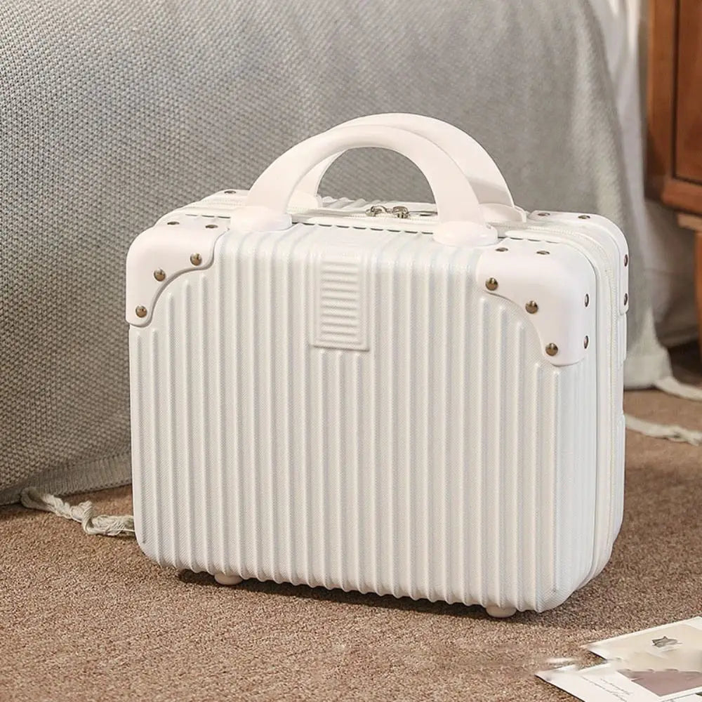 Mini Travel Cosmetic Suitcase – Durable Makeup Organizer Box with Lock