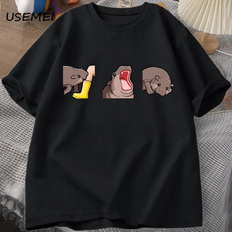 Moo Deng Baby Hippo T‑Shirt