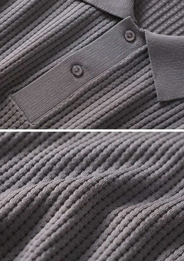 🧵 Summer Men’s Mulberry‑Silk Polo