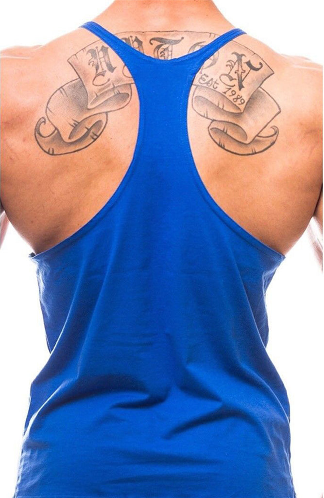 Men’s Bodybuilding Y‑Back Tank Top – Cotton Breathable Gym Muscle Vest, Fitness Workout Sleeveless Shirt