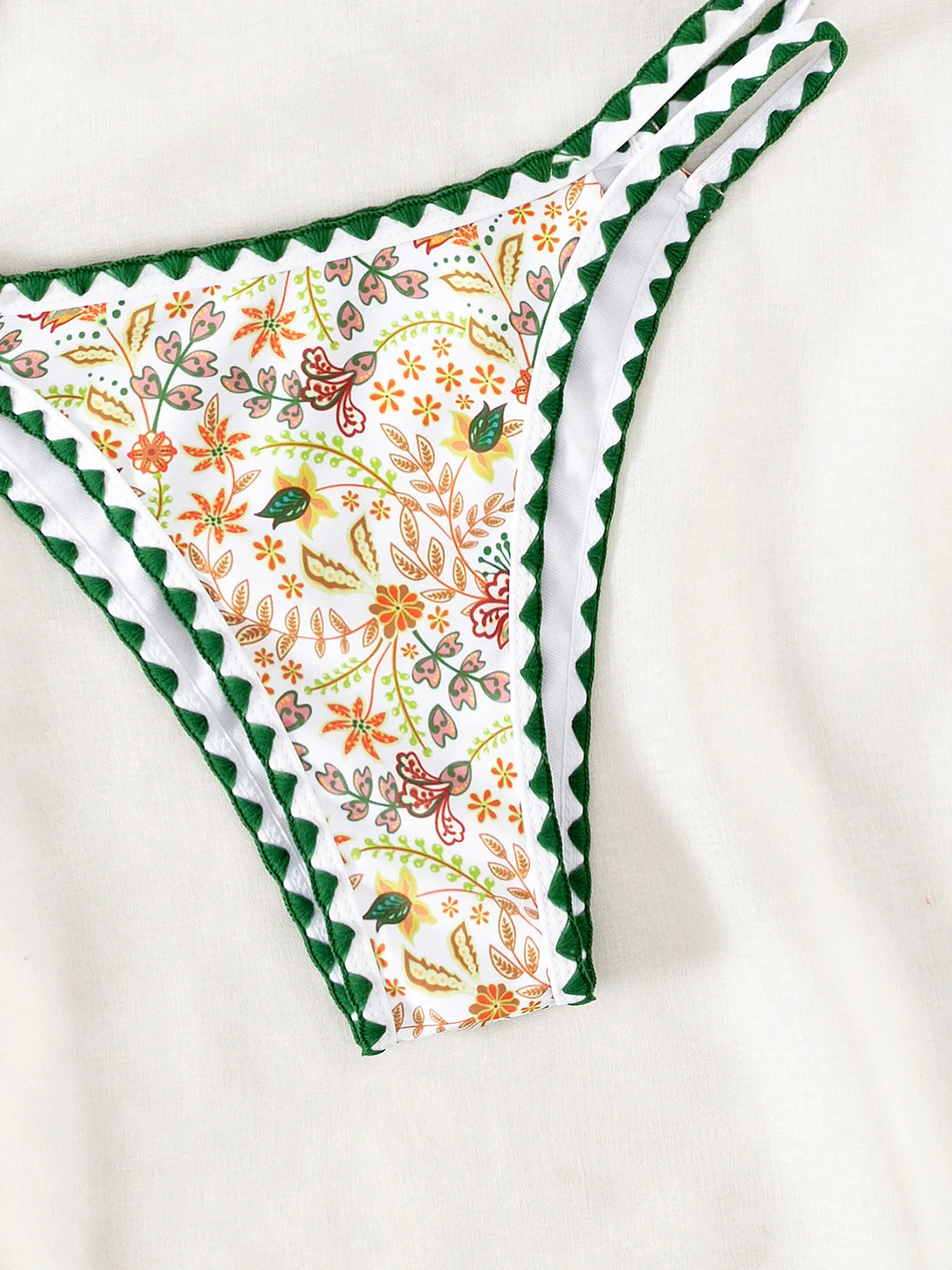 Flower Print Halter Brazilian Bikini