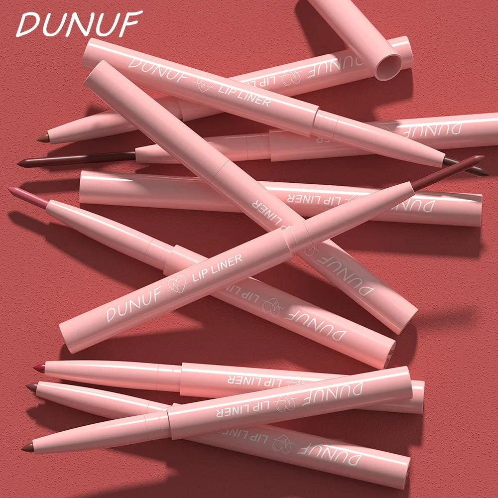 Tapered Nib Lip Liner Pencil Long-Lasting Matte Creamy Plumping Lip Stain Waterproof Natural Nude Brown Slim Lip Liner Makeup