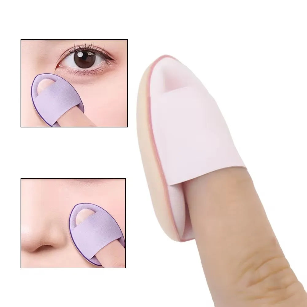 15pcs Makeup Sponge Set with Storage Jar – Powder Puff, Mini Finger Puff & Triangle Air Cushion Blenders