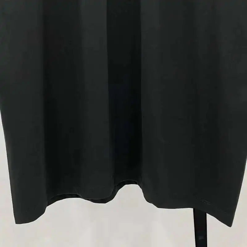 HKSH Spring Summer New Men's Tide Streetwear Cotton Solid Color Loose RO Style Short Sleeves Large Tees Chic Dark T-shirt HK2008