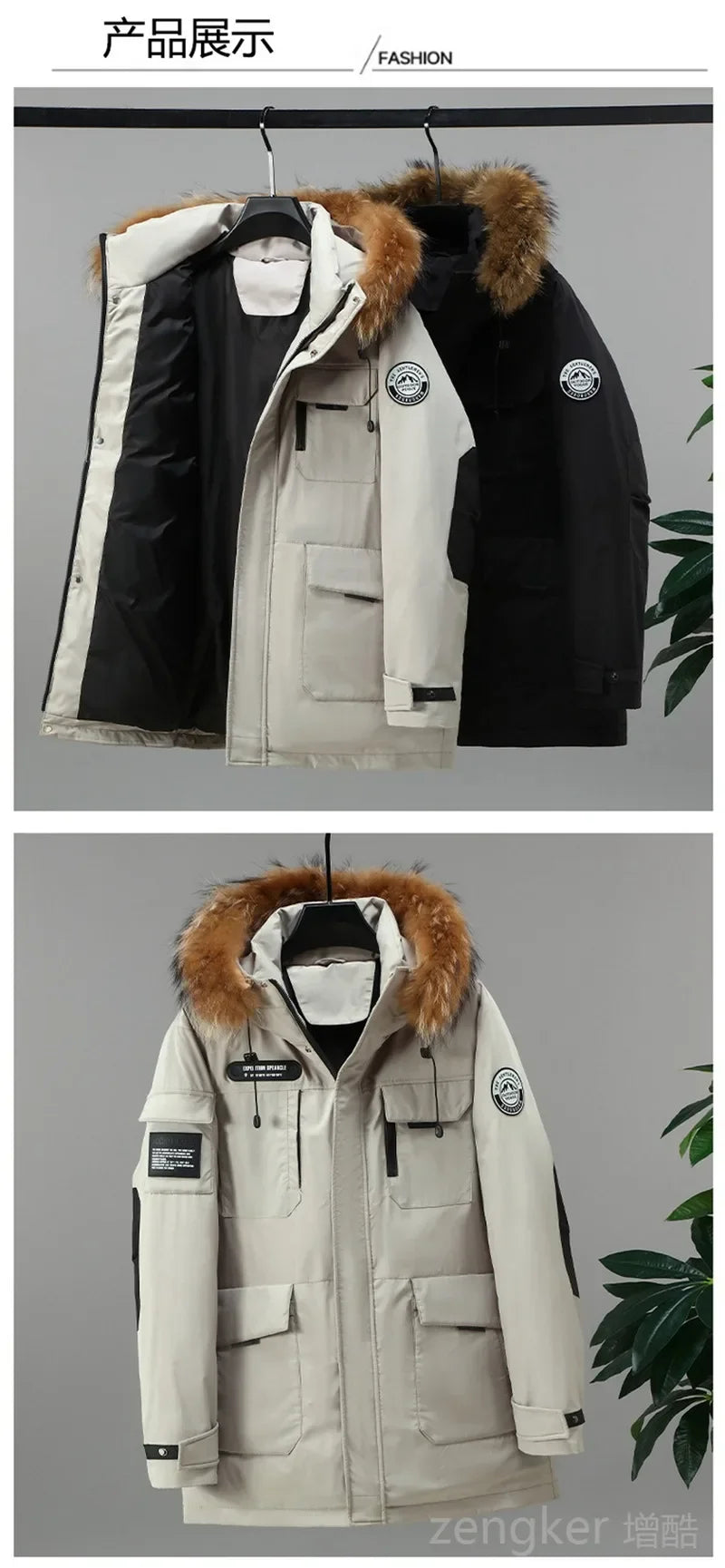 Big size  winter jackets for men women workwear hooded medium-length winter thick down jacket 12XL puffer jacket men 11XL 10XL