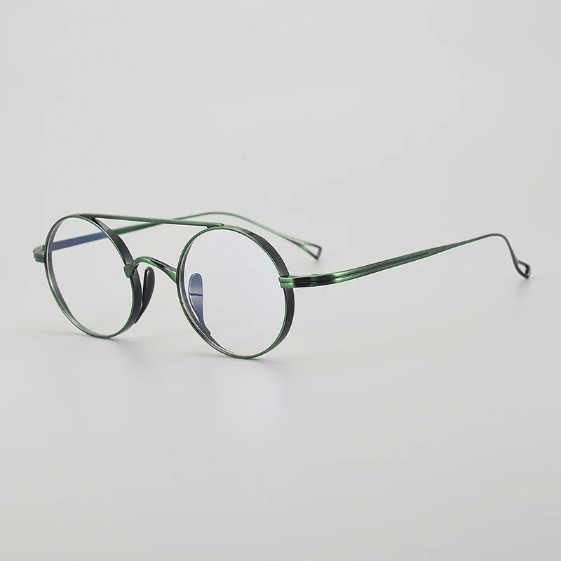 Vintage Pure Titanium Eyeglasses Frame Men Retro Round Pilot Glasses Frame Women Japan Luxury Brand Designer Small Face Eyewear