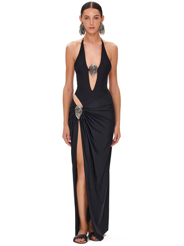 Women’s 2025 Deep V‑Neck Swimsuit With Skirt – High‑Leg Backless Bikini Set, Fashion Beachwear OutfitSexy Deep V Neck Swimsuit With Skirt Women 2 Pcs Suits 2025  High Leg Backless Swimwear Fashion Female Holiday Beachwear Outfits