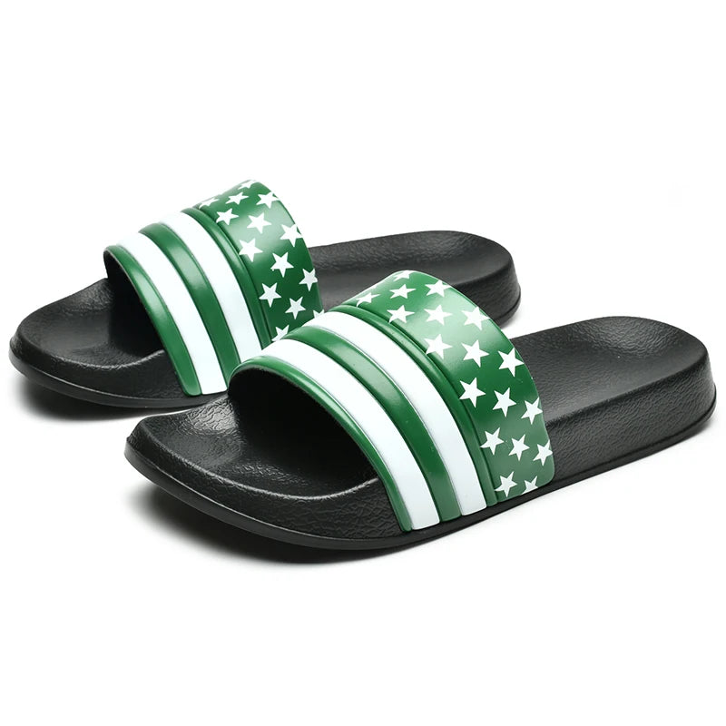 Plus Size Men’s EVA Thick Platform Slippers — Soft Indoor Home Slides & Outdoor Beach Sandals