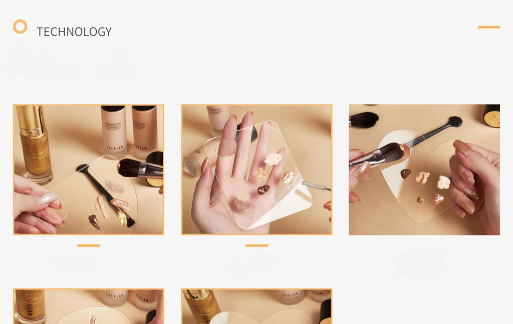 Acrylic Makeup & Nail Art Palette – Multi‑Use Cosmetic Mixing Tool for Beauty & Manicure Artists
