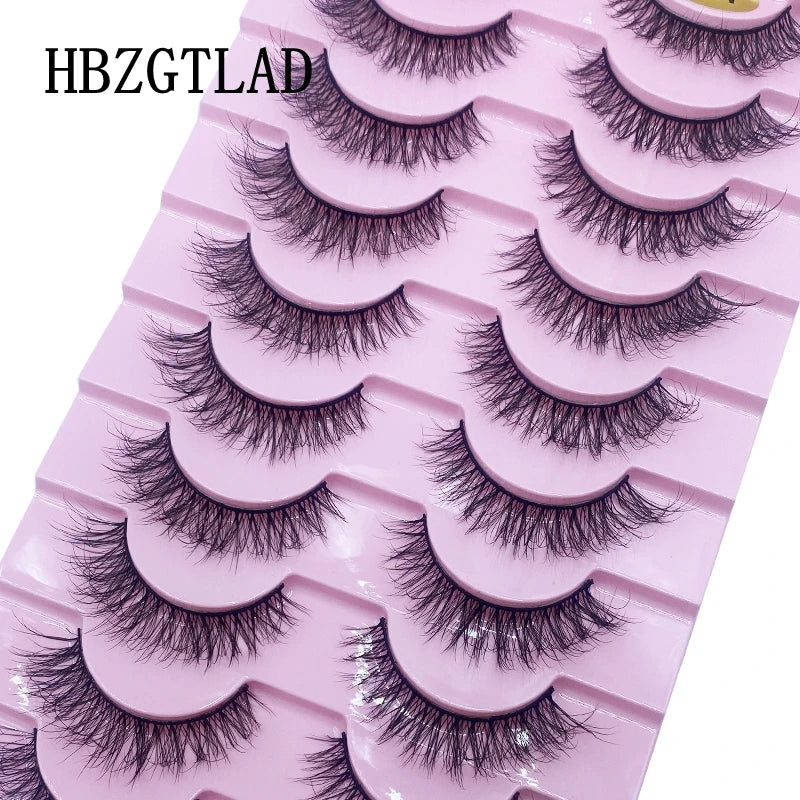 HBZGTLAD New 10 Pairs Natural False Eyelashes Fake Lashes Long Makeup 3d Mink Lashes Extension Eyelash Mink Eyelashes for Beauty