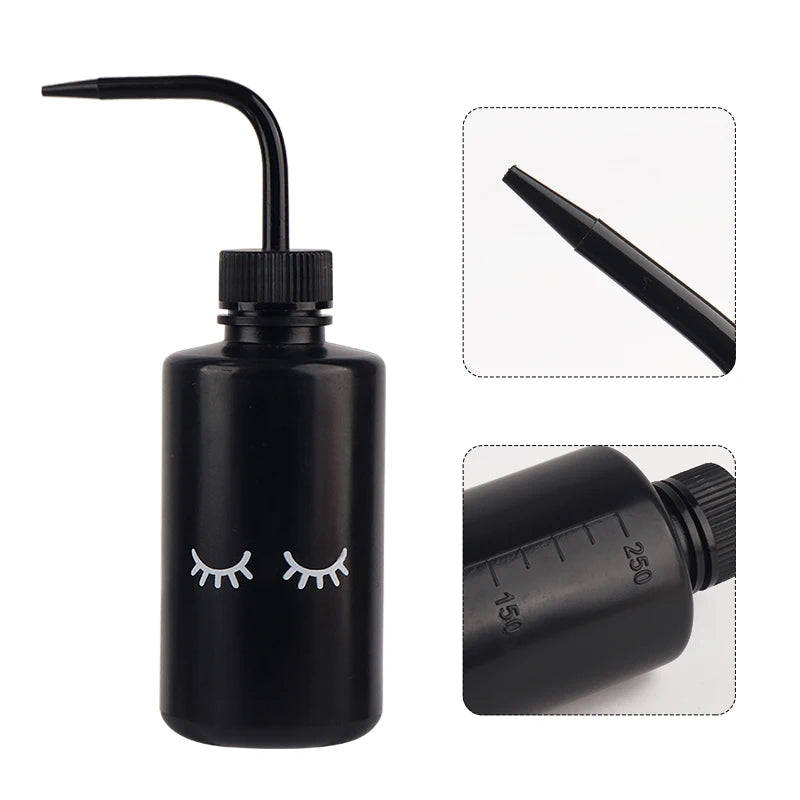 250ml Lash Cleaning Bottle – Curved Spout Watering Can for Eyelash Extensions & Brow Washing