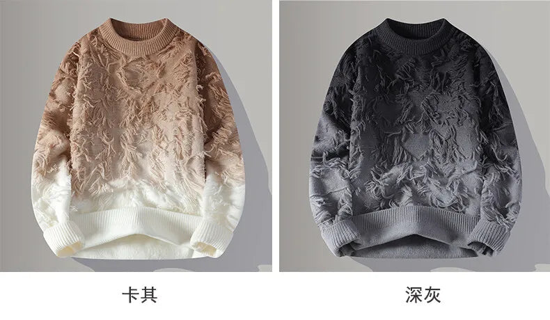 2024 Winter Sweaters for male men thick O-neck sweater men Student youth sweaters autumn Men's wool Casual Knitwear Pullover