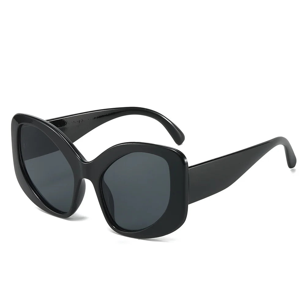 New Modern Cat Eye Y2k Sunglasses Women 2024 Luxury Brand Designer Sun Glasses for Ladies Oversized Shades Retro 2000's Eyewear