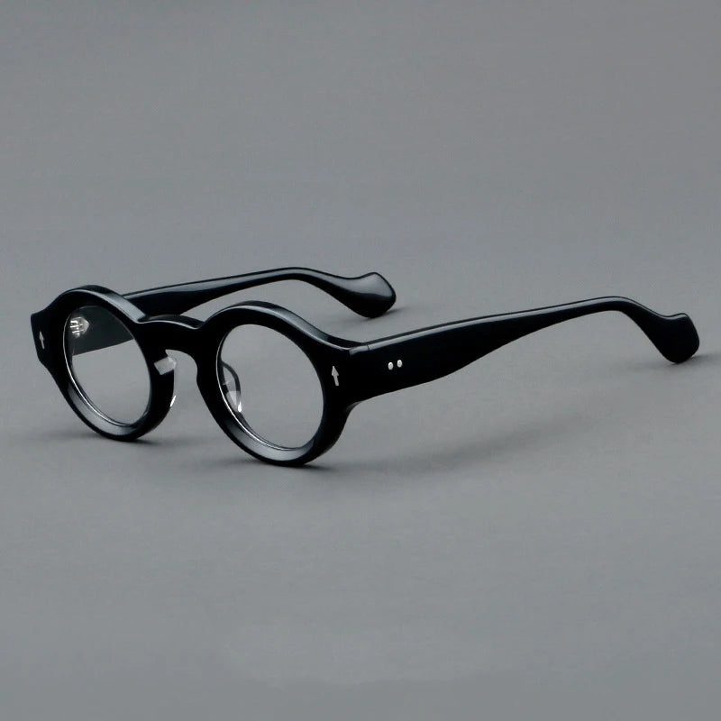 57359 Vintage Thick Acetate Spectacles Frames Trend Rivet Optical Glasses Men Women Round Prescription Eyeglass