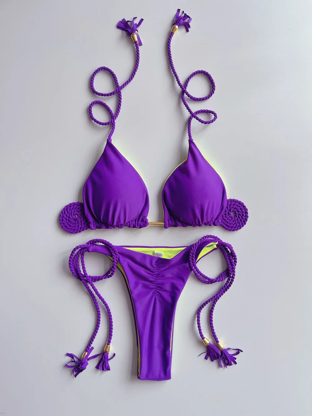 RUOTONSEPT Braided Rope Triangle Bikini