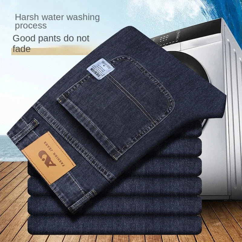 Four‑Season Straight Jeans