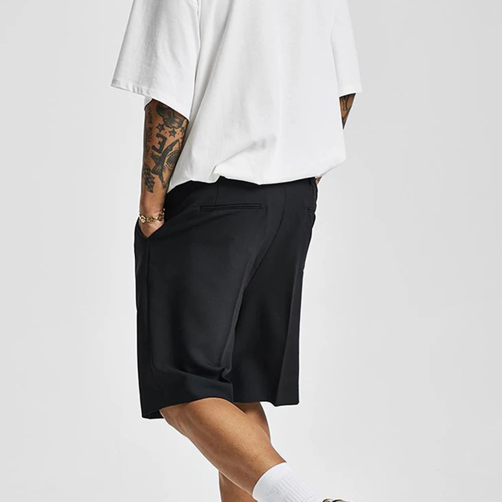 Straight‑Fit Suit Shorts