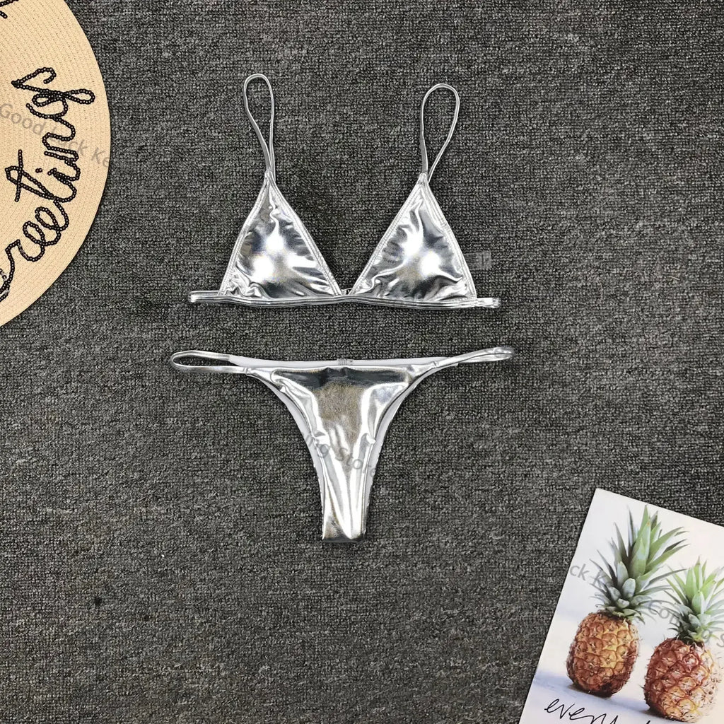 Women’s Sexy Sequin Brazilian Bikini Set