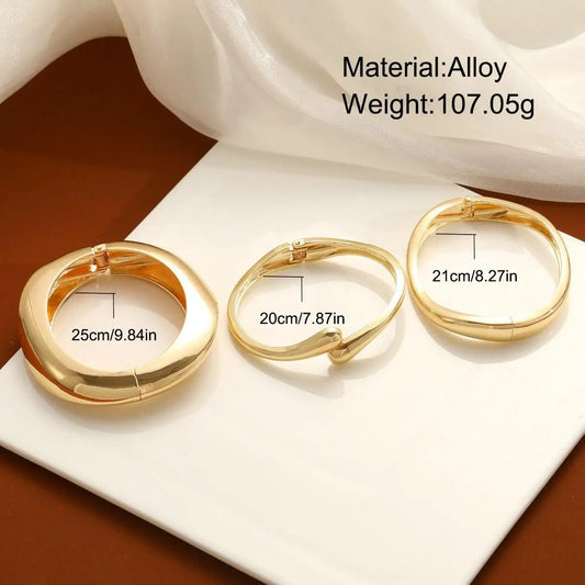 Fashion Smooth Water Drop Bangle For Women Gold Silver Color Exaggerated Geometric Bracelets Party Female Punk Jewelry Gifts