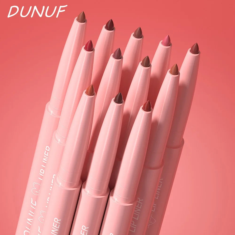 Tapered Nib Lip Liner Pencil Long-Lasting Matte Creamy Plumping Lip Stain Waterproof Natural Nude Brown Slim Lip Liner Makeup