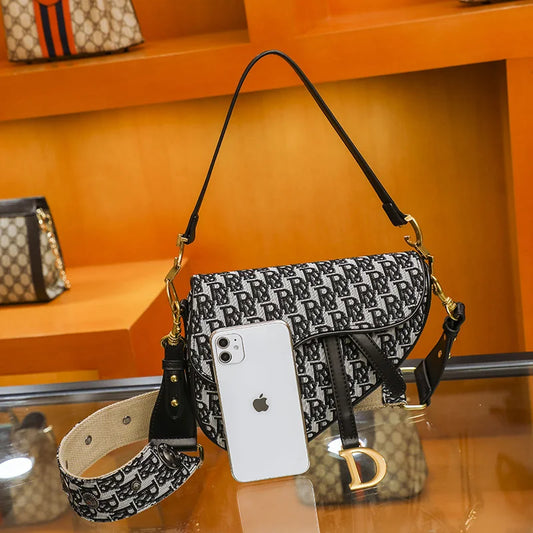 Ladies Fashion Handbag Girls Premium Temperament Underarm Bag Comfortable Wide Shoulder Strap Shoulder Crossbody Women's Bag