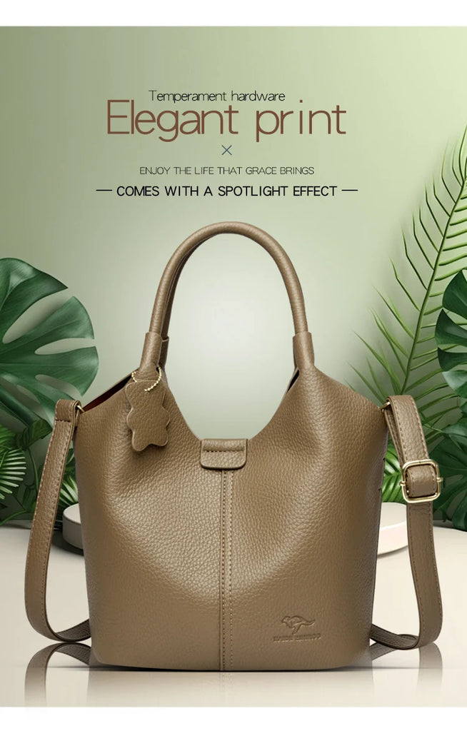 Soft Leather Handbags for Women Vintage Shoulder Bag Luxury Designer Ladies Large Capacity Bags Sac A Main